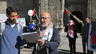 Erzurum'da Hekimlerden Gazze Protestosu