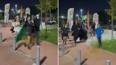 Kostümünü giyen parkta koştu, kimse ne olduğunu anlamadı