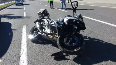 Erzurum'da Polisi Motosiklet Kazası Yaraladı