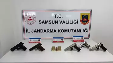 Vezirköprü'de Ruhsatsız Silah Operasyonu