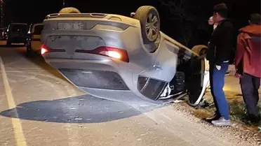 Kaynarca'da Takla Atan Otomobilde Yaralanan Yok