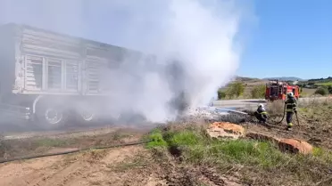 Yüreğir'de Tır Yangını