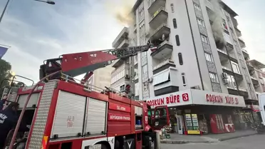 Nazilli'de dairede yangın, ekipler müdahale etti