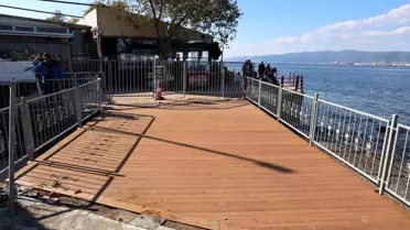 Kocaeli'de Değirmendere Sahiline Yeni Yaya Geçiş Köprüsü İnşa Edildi