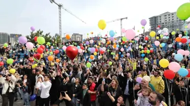 Lösemiyi Yenen Minik Efe İçin Balonlar Gökyüzüne Salındı