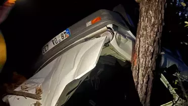 Muğla'da Uçuruma Yuvarlanan Araçta 2 Yaralı