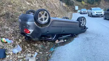 Yedigöller yolunda kaza: 2 yaralı