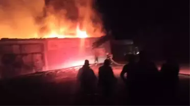 Amasya'da Soğan Deposunda Yangın