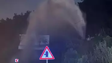 Bodrum'da su isale hattında patlama