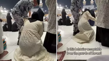 Kabe'de çekilen görüntüye tepki yağıyor