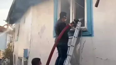 Hisarcık'ta Ev Yangını