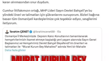 Bahçeli talimat verdi! AK Partili bakanın adı mahalleye veriliyor
