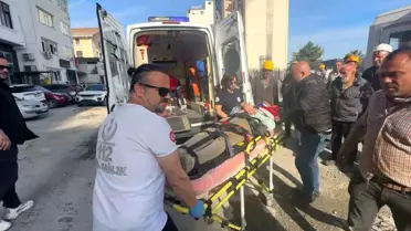 İnşaatta İşçi Kazası: Demir Kiriş Düştü