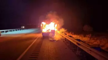 Kulu'da Kamyonet Yangını