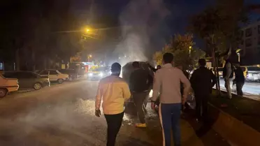 Adıyaman'da Otomobil Yangını