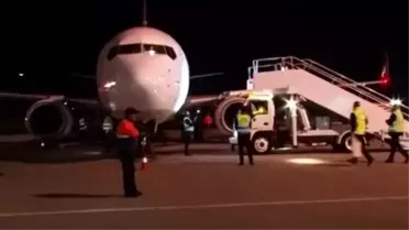 Süleymaniye'ye 2 buçuk yıl aradan sonra ilk Türk uçağı iniş yaptı