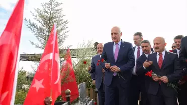TBMM Başkanı Kurtulmuş, Adıyaman'da Deprem Şehitleri Mezarlığı'nı ziyaret etti