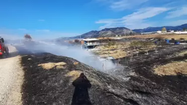Bucak'ta Ot Yangını Söndürüldü
