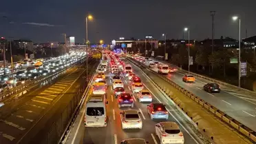 İstanbul'da akşam saatlerinde trafik yoğunluğu yüzde 83'e çıktı