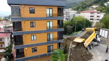 Ordu'da Zemin Kayması Nedeniyle Bina Yıkımına Hazırlık