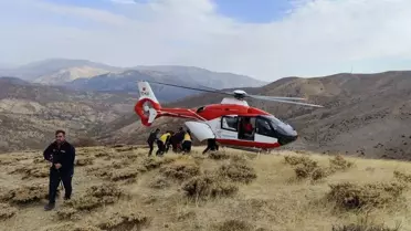 Uçurumdan Düşen Y.S. Ambulans Helikopterle Kurtarıldı