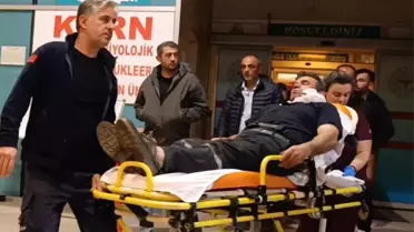 Römork halatı koptu, demir parçası yüzüne saplandı