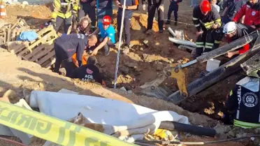 Çayırova'da inşaatta göçükte yaralı kurtarma