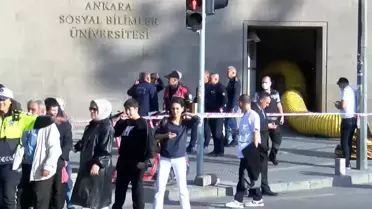 Ankara'da üniversitede yangın önleme sisteminde sızıntı