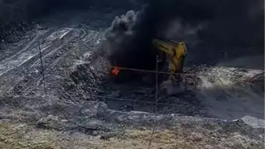 Arnavutköy'de İnşaat Alanında Yangın