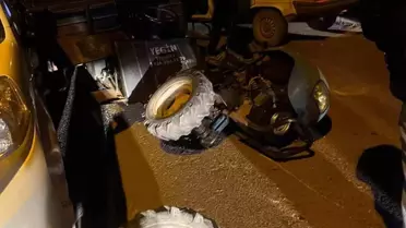 Baskil'de Motor-Otomobil Çarpıştı: 3 Yaralı