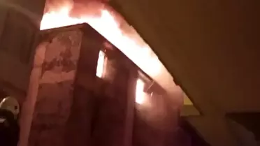 Gaziantep'te Boş Binada Yangın