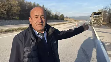 Eskipazar'da Otobüs Yangını