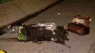 Kuzey Marmara Otoyolu'nda Kamyon Yangını