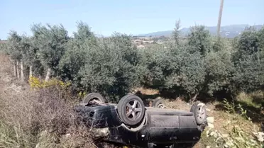 Osmaniye'de otomobil şarampole yuvarlandı: Anne ve çocuğu yaralı