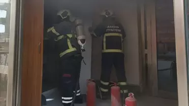 Nusaybin'de Apartman Yangını