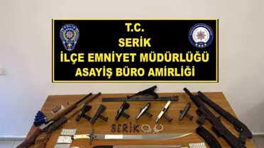 Serik'te Silah ve Uyuşturucu Operasyonu