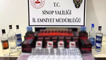 Sinop'ta Kaçak İçki ve Cinsel Ürün Operasyonu