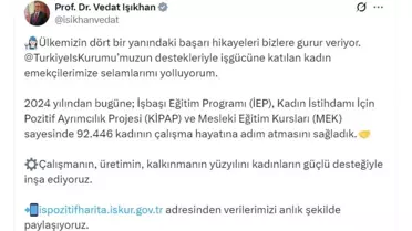 92 Bin Kadın Çalışma Hayatına Kazandırıldı