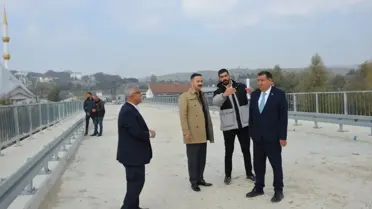 Kaymakam Ayvat ve Belediye Başkanı İkiz köprü ve yol çalışmalarını inceledi