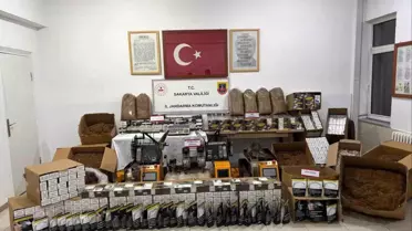 Geyve'de Kaçak Makaron Operasyonu