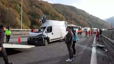 Bolu TEM Otoyolu'nda Zincirleme Kaza: 1 Yaralı