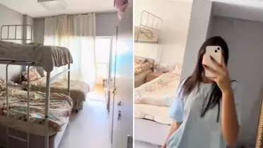 Kaldığı yurdun manzarasını paylaştı, görenler gözlerine inanamadı