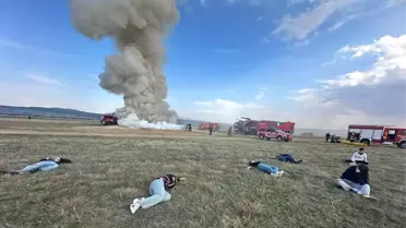 Uşak Üniversitesi Sivil Havacılık MYO'dan Gerçekleştirilen Acil Durum Tatbikatı