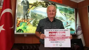 Giresun'un 'Yiğit Giresun' Unvanı için 200 Bin İmza