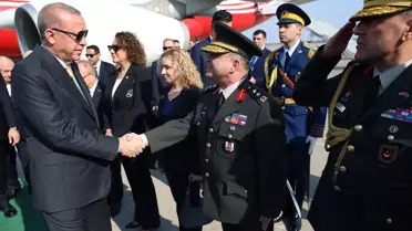 Cumhurbaşkanı Erdoğan, Azerbaycan'ın başkenti Bakü'ye geldi