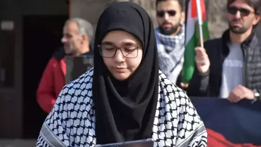 Erzurum'da sağlık çalışanları 104 haftadır Gazze için desteklerini sürdürüyor