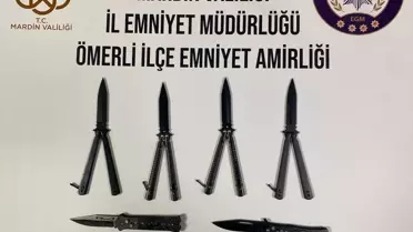 Ömerli'de Seyyar Bıçak Satıcısına İşlem