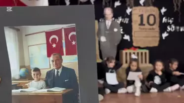 Öğrencilerden Atatürk ile Fotoğraf Sürprizi