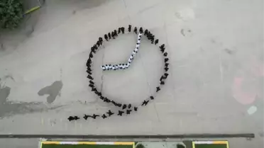 Amasya'da 300 öğrenciyle '10 Kasım' koreografisi