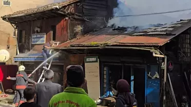 Çaykara'da Yangın Söndürüldü